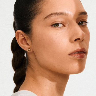 Pilgrim Gold Small Irregular Stud Earrings