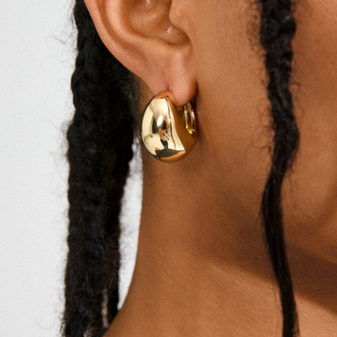 Pilgrim Gold Statement Full Hoop Earrings