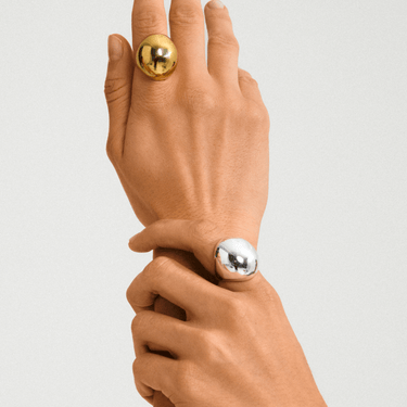 Pilgrim Jameson Silver Large Oval Dome Ring