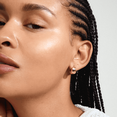 Pilgrim Jua Gold Chubby Full Hoop Earrings