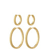 Pilgrim Pulse Gold Hoop Earring Set