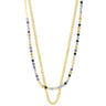 Pilgrim Reign Gold & Blue Double Necklace