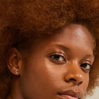 Pilgrim Remy Gold Small Moon Stud Earrings