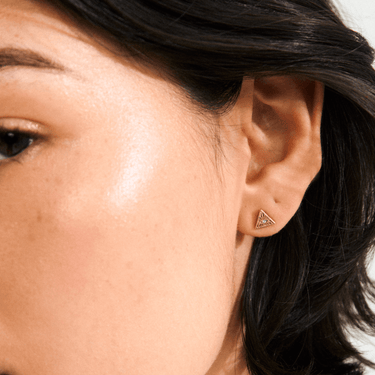 Pilgrim Rylee Gold Small Triangle Stud Earrings