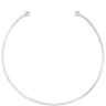 Silver hoop earring on a white background