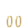 Pilgrim Star Gold Oval Hoop Earrings