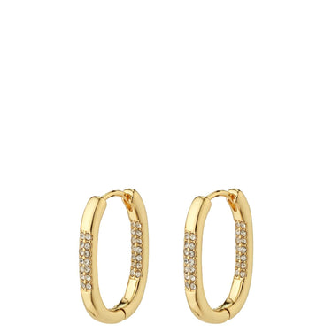Pilgrim Star Gold Oval Hoop Earrings
