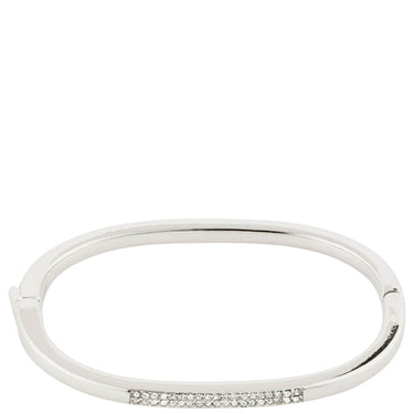 Pilgrim Star Silver Clear Crystal Oval Bangle