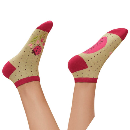 Powder Ladybird Trainer Socks