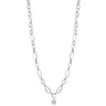 Qudo Amoa Oval Link Necklace - Silver