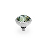 Qudo Bottone 10mm Silver Topper - Black Diamond