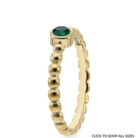 Qudo Matino Deluxe Gold Ring - Emerald