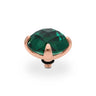 Qudo Seano 13mm Rose Gold Topper - Emerald