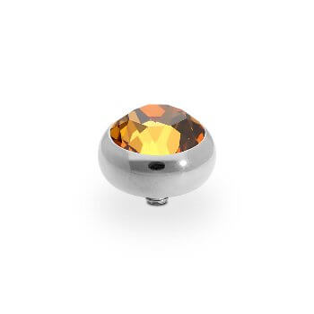 Qudo Sesto 10mm Silver Topper - Light Amber