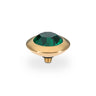 Qudo Tondo 13mm Gold Topper - Emerald