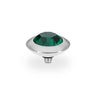 Qudo Tondo 13mm Silver Topper - Emerald