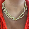 rebecca-diva-gold-half-diamond-cut-oval-link-necklace-silver-clasp