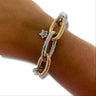 rebecca-diva-two-tone-diamond-cut-gold-textured-oval-link-bracelet