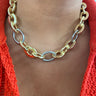rebecca-diva-two-tone-smooth-oval-link-textured-link-necklace