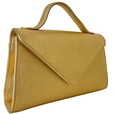 Unisa Zchiara Gold Leather Bag
