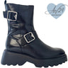 wonders-black-leather-biker-boots