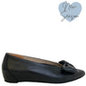 wonders-black-leather-bow-pointed-toe-pumps