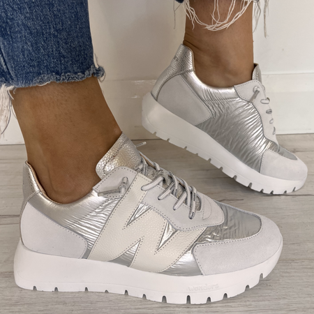 Wonders Silver & Grey Summer Sneakers