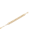 Gold chain bracelet on a white background