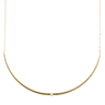 Gold necklace with a small pearl on a white background