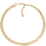Gold chain bracelet on a white background