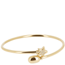 Gold bracelet with a star-shaped charm on a white background