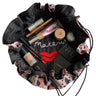 Donna May Drawstring Makeup Bag - Light Pink Leopard