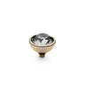 Qudo Bottone 10mm Gold Topper - Clear Crystal