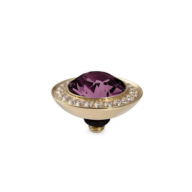 Qudo Tondo Deluxe 13mm Gold Topper - Amethyst