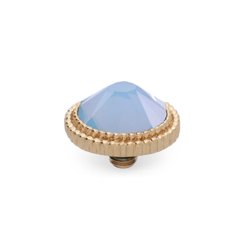 Qudo Fabero 10mm Gold Topper - Air Blue Opal