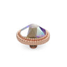 Qudo Fabero 10mm Rose Gold Topper - Crystal Aurora Boreale