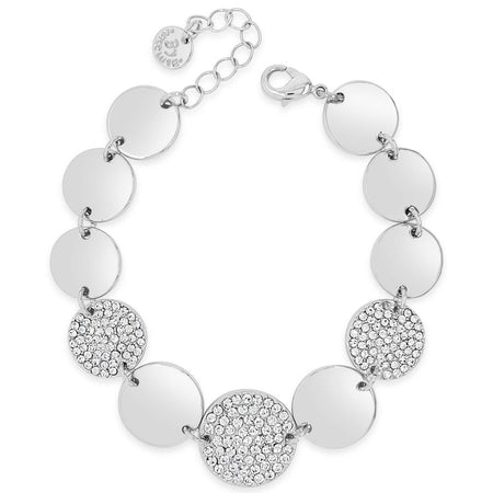 Absolute Silver Glam Disc Bracelet