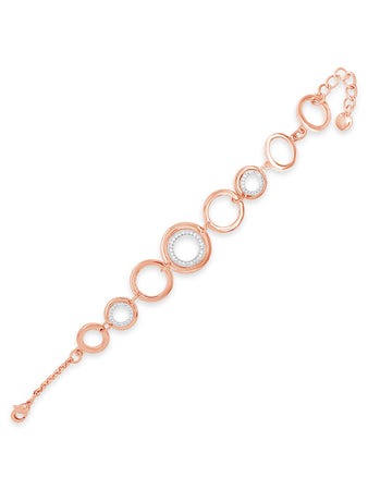 Absolute Rose Gold & Silver Circles Bracelet