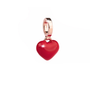 Rebecca My World Red Enamel Heart Charm
