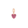 Rebecca Rose Gold Sparkle Heart Charm