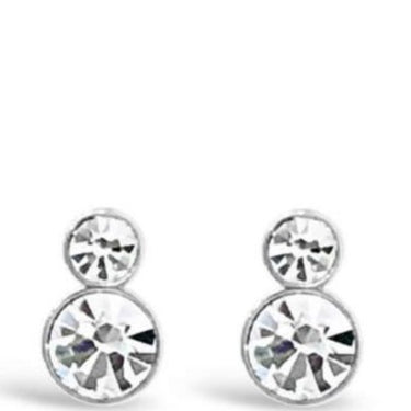 Absolute Crystal Duo Stud Earrings e218sl