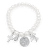 Absolute Kids Silver Pearl Bracelet
