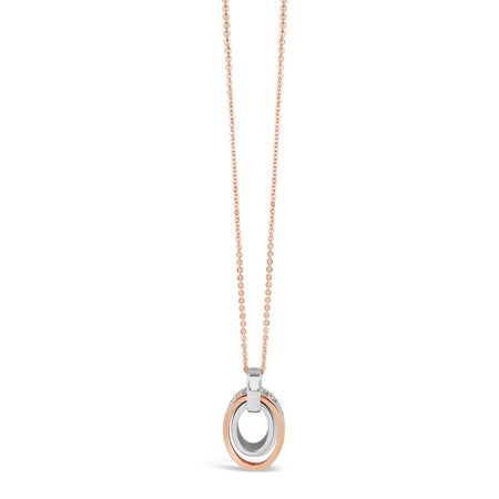 Absolute Rose Gold & Silver Disc Necklace