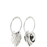 Pilgrim Em Wavy Silver Hoop Earrings