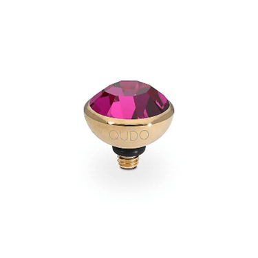 Qudo Bottone 10mm Gold Topper - Fuchsia