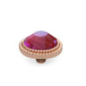 Qudo Fabero 10mm Rose Gold Topper - Royal Red Delite