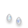 Vurchoo Africa Raindrop Moonstone Silver Stud Earrings