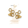 Vurchoo Europe Gold Honey Bee Earrings