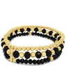 Absolute Black Beaded Gold Bracelet