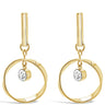Absolute Gold & Crystal Bar Drop Earrings